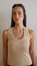 Mío Ribbed Tank Cream