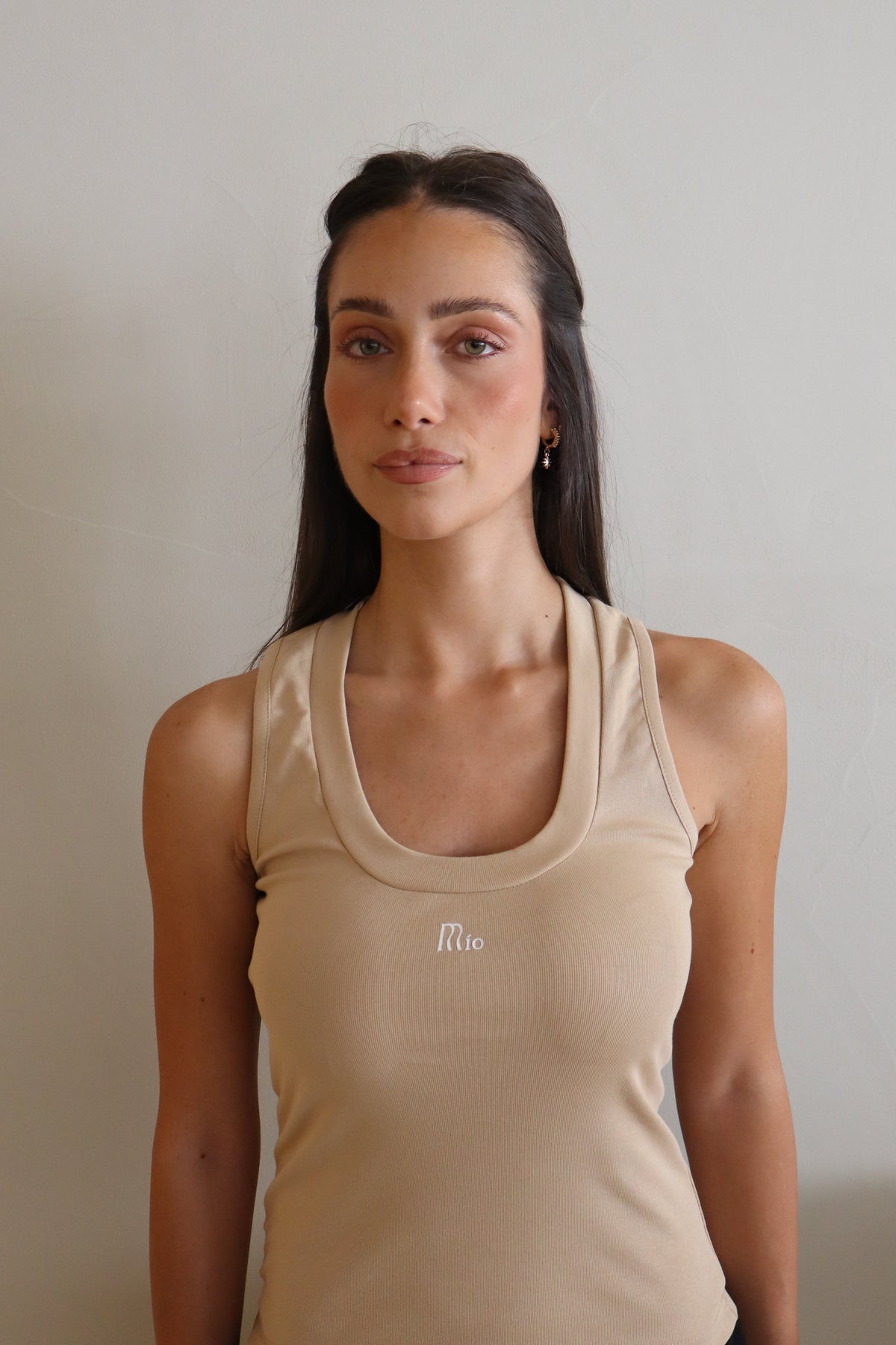 Mío Ribbed Tank Cream