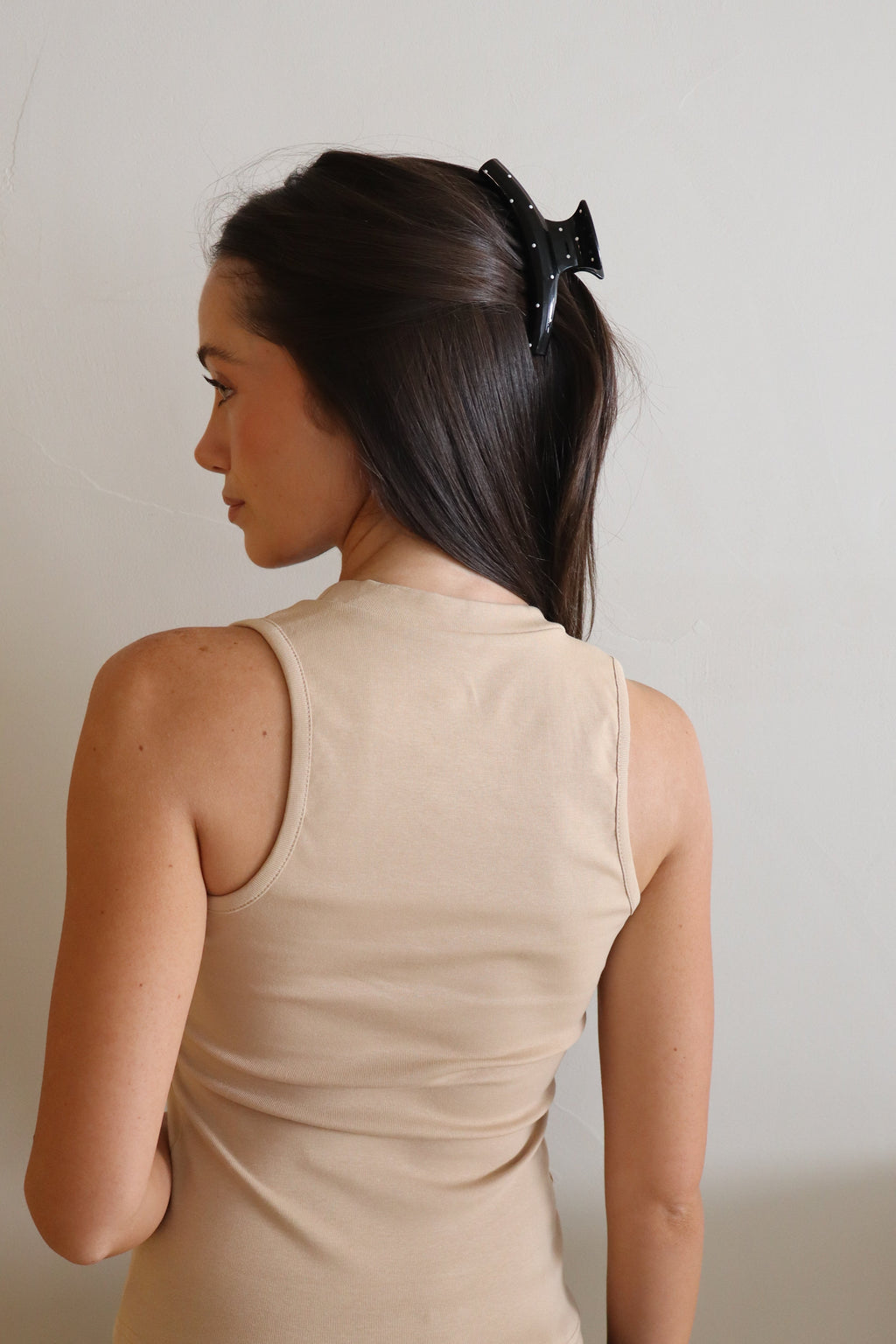 Mío Ribbed Tank Cream