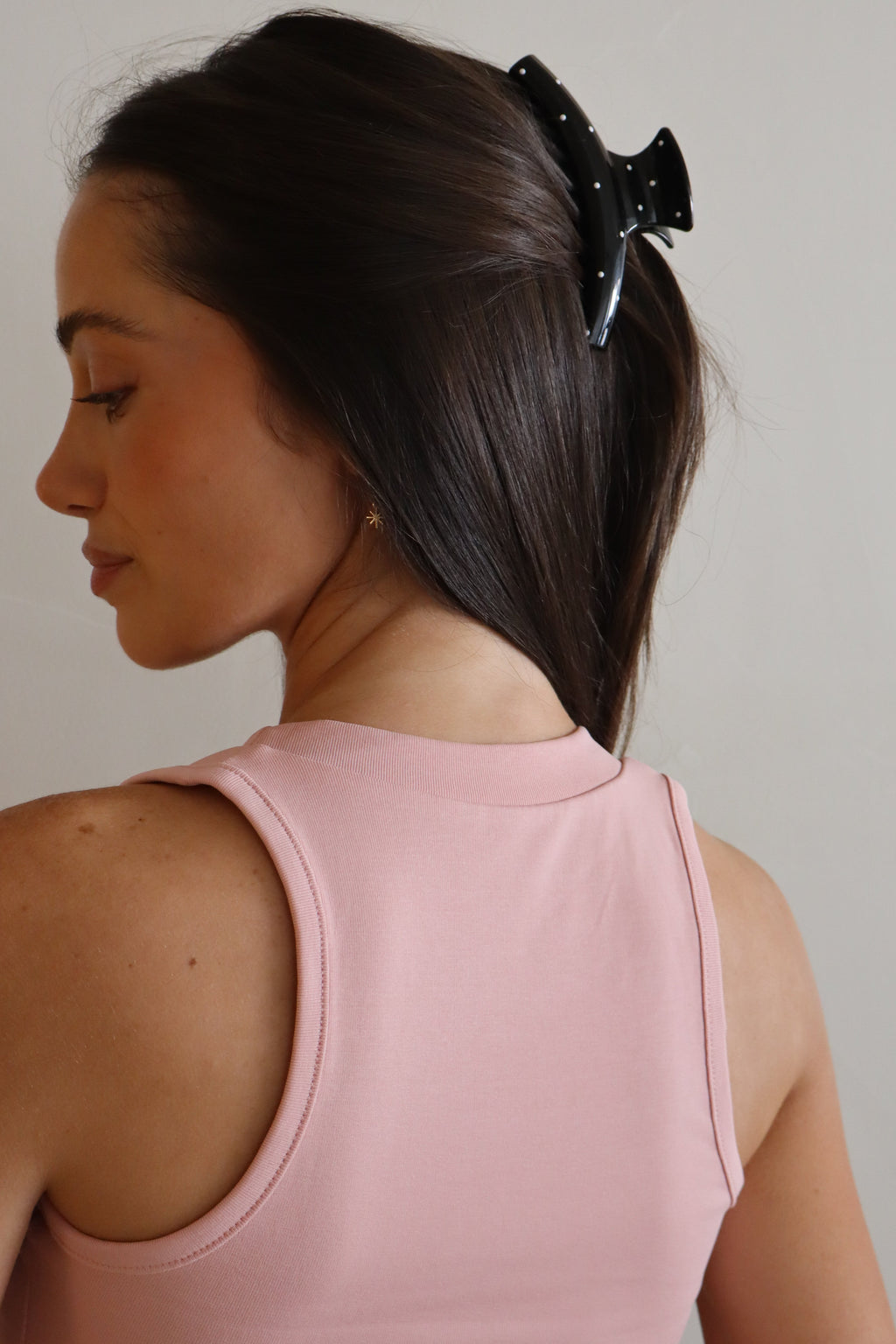 Mío Ribbed Tank Pink