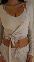The Ballet Wrap Top Light Grey