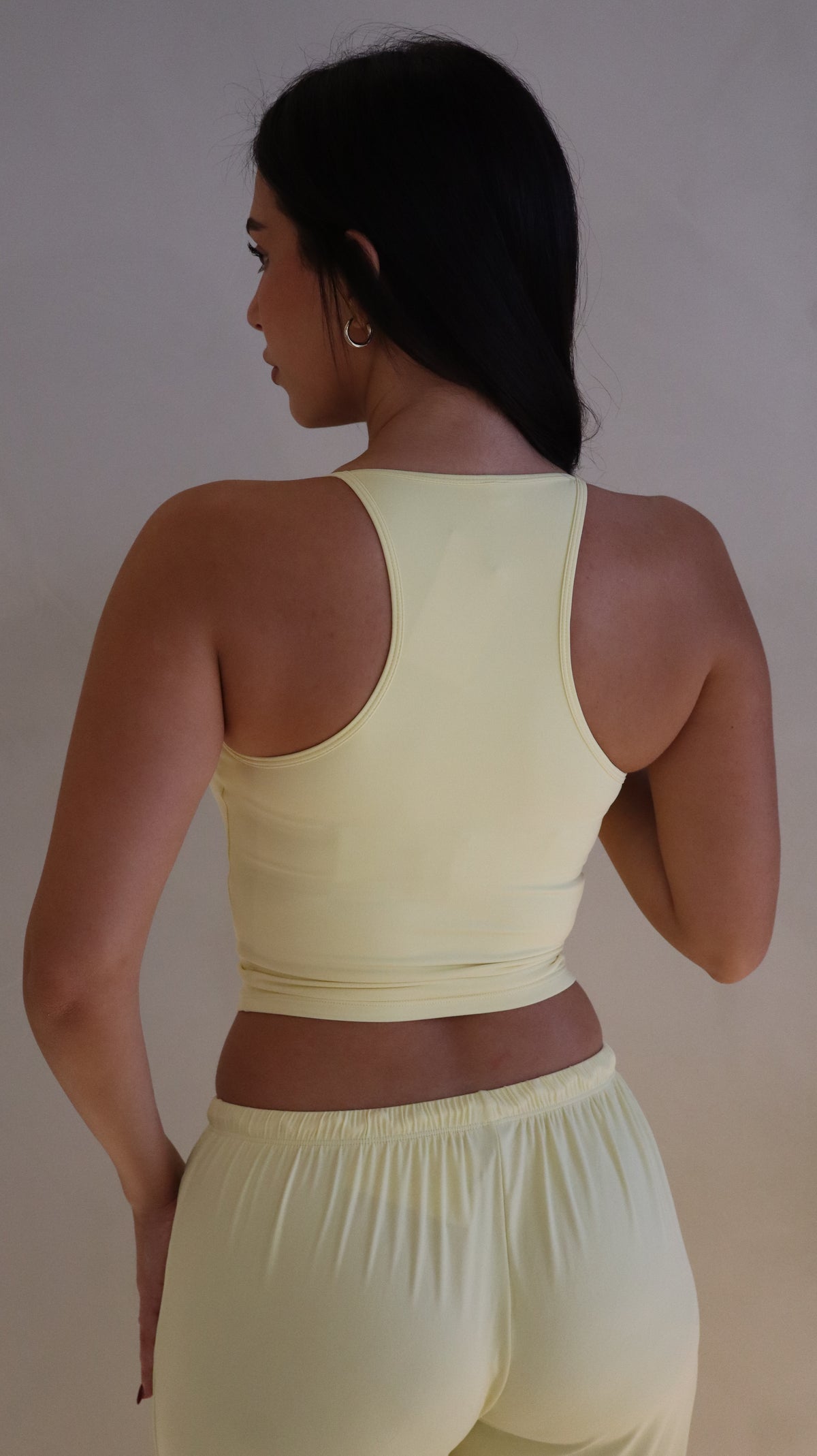 Sculpted Crossback Top Butter