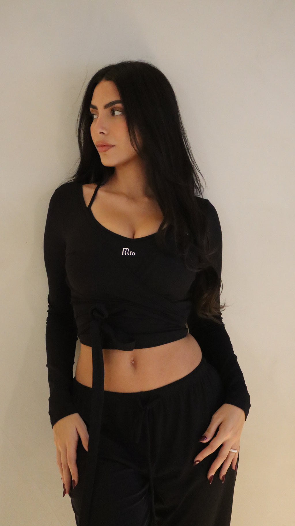The Ballet Wrap Top Black