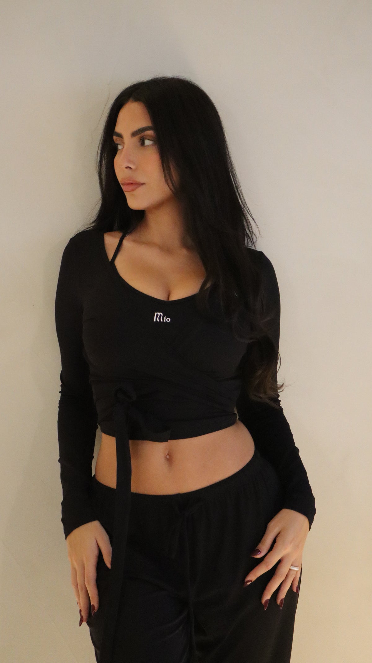 The Ballet Wrap Top Black