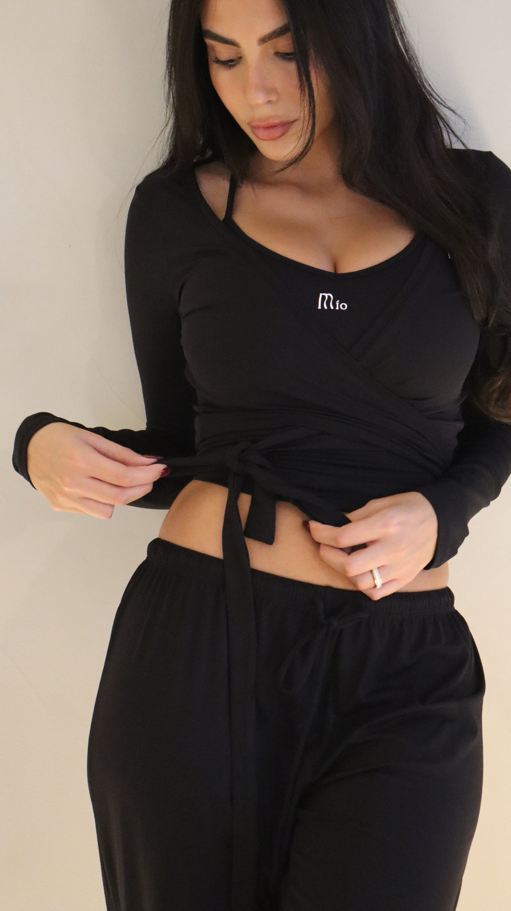 The Ballet Wrap Top Black